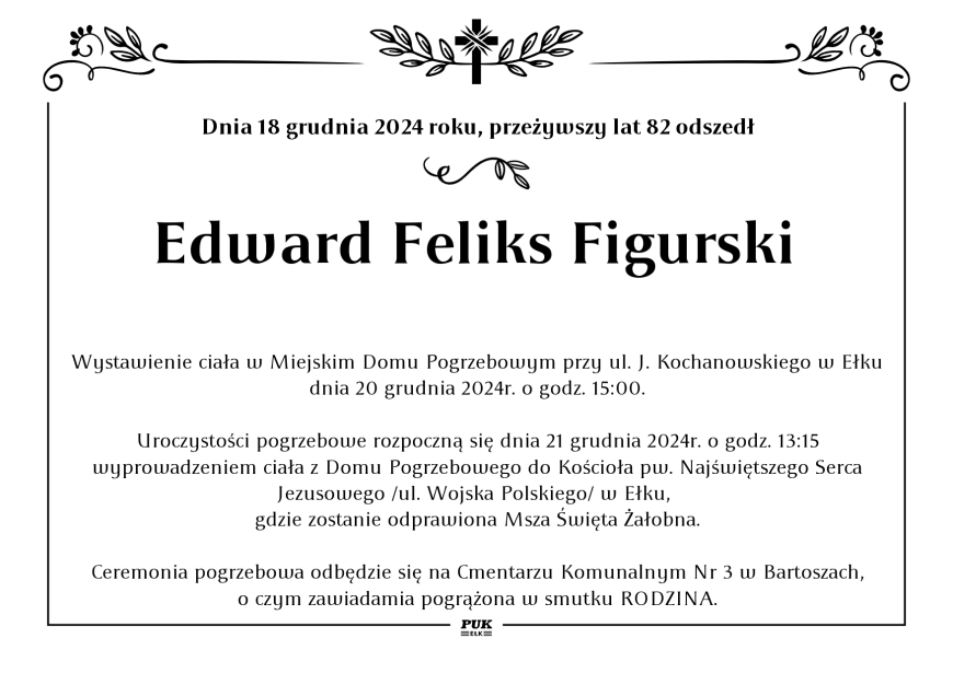 Edward Feliks Figurski  - nekrolog